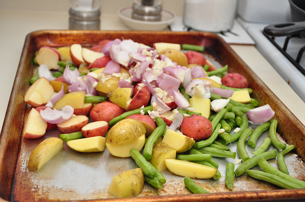 Warm Roasted Potato and Green Bean Salad | Jenna's Everything Blog