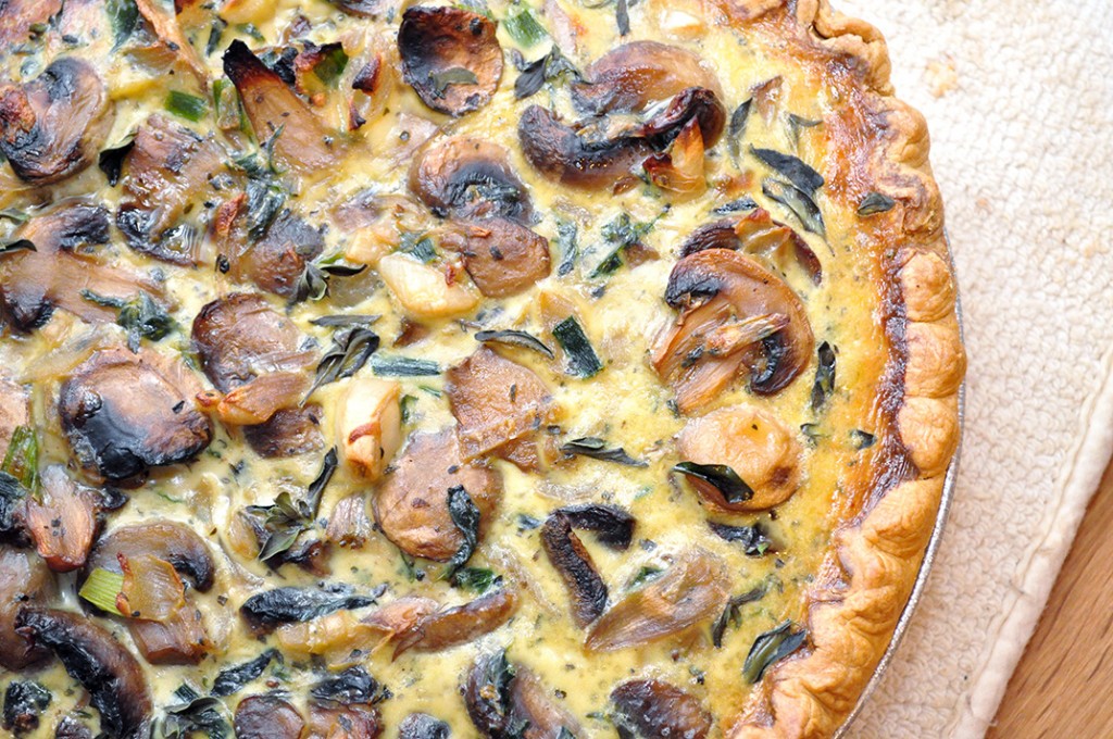 Healthy Mushroom and Shallot Quiche | Jenna's Everything Blog